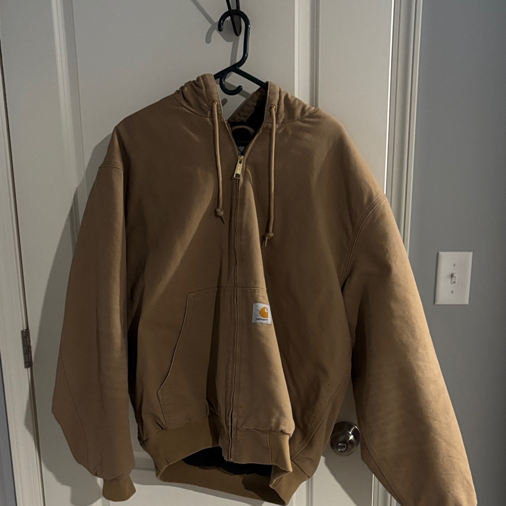 Carhartt Work In Progress - Men's Tan Hooded Bomber Jacket